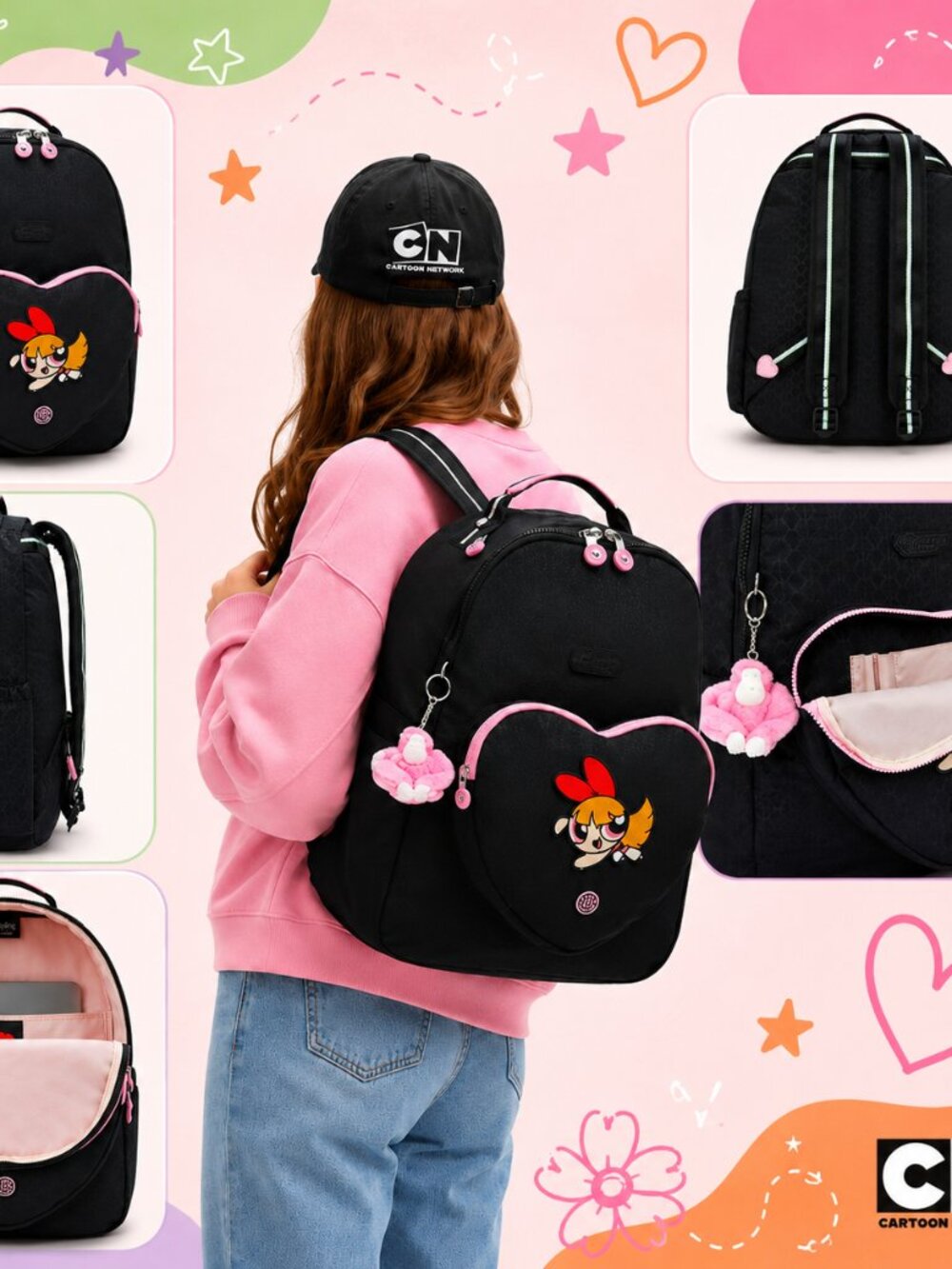 Kipling x The Powerpuff Girls Backpack